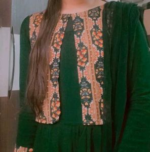 Elegant Green Ethnic Dress
