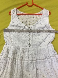 Cool Cotton White Mini Dress Bust 36