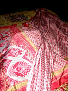 beautifull satin silk uniform saree