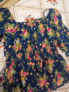 Floral Print Top, Size - M