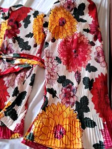 Full Pleated Floral coord Set
