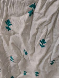 White Floral Print Pants
