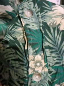 Floral Print Green Shirt