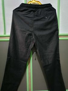 Zudio Linen fabric Black Casual Pants