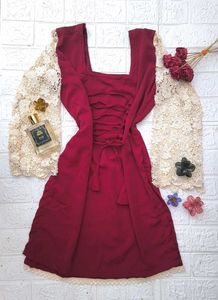 Corset Back Lace-Sleeve Kurti🎀