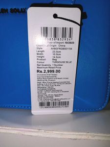 Allen Solly Blue Small Handbag