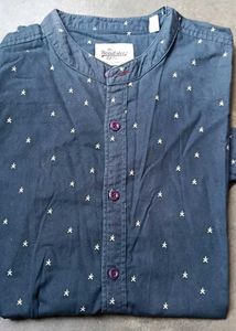 Blue Star Print Casual Shirt