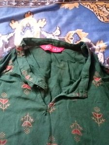 Green Printed Kurta