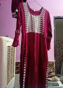 Wine Color Naira Suit