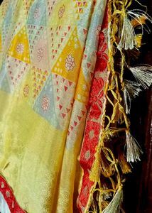 Yellow Patterned Saree