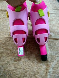 Pink Adjustable Roller Skates
