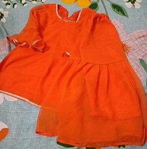 Vibrant Orange Garara Salwar Kameez✨