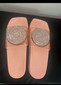 Rhinestone Embellished Flatform Heels