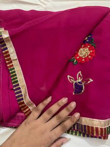 new heavy rani saree