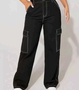 Black Denim Cargo
