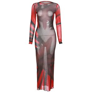 Red And Black Bodycon Maxi Dress🍒
