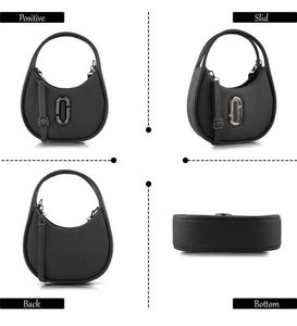 Marc Jacobs Black Leather Crescent Bag