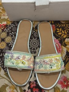 Embellished Slide Sandals