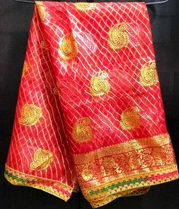 TRADITIONAL RED POOJA CHUNNI/CHUNRIES