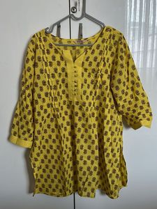 Yellow Printed Top