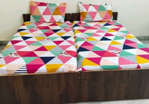 Combo Of 2 Single Bed BedSheets With Pillow Covers