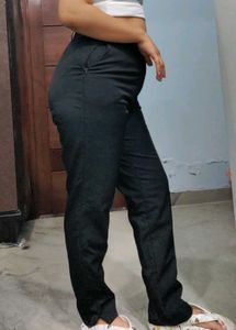 Black Straight Leg Trousers