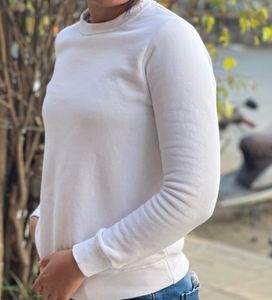 White Hooded Sweat Tshirt