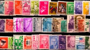 100 Different Stamps from various countries