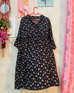 Beautiful Blue Pure Cotton Dress
