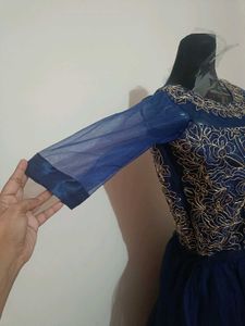 Elegant Blue Ethnic Gown