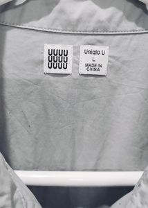 Uniqlo U Dropped Waist 3/4 Sleeve Shirt Dress