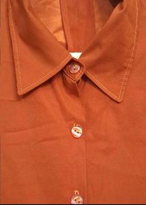 Rust-Colored Button-Down Shirt