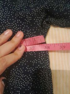 Cute Navy Blue Polka Dot Top,Size - M-L
