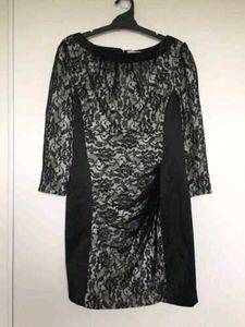 Elegant Black Lace Party Dress