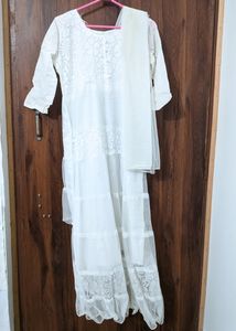 White Embroidered 3-Piece Outfit