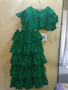 AACHHO Women&#39;s Stylish Green Lehnga Choli