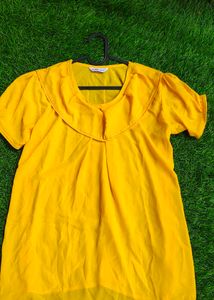 Yellow Ruffle Top