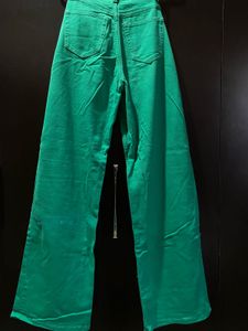 H&amp;M Green Wide Leg Jeans