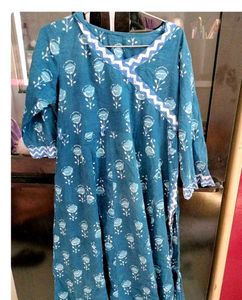 Paisley Print Kurta &amp; Angrakha Kurt