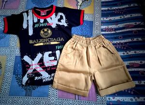 New Unused Boys T-Shirt & Shorts Set