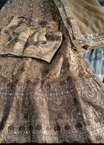 Gold Embellished Lehenga Choli Set