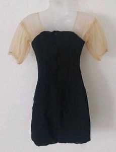 BLACK CORSET BODYCON