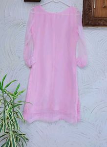 🌸 Embroidered Baby Pink Kurta 🌸