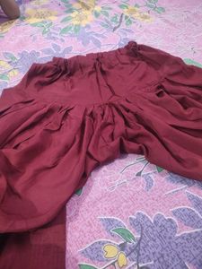maroon duppata set