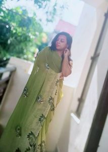 Green Georgette Saree