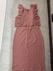 Ruffle Detail Top & Skirt Set