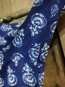 Cotton Blue Kurti Pant