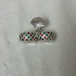German Silver Kumkum Chandan Box