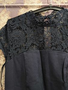 Elegant Navy Lace Dress