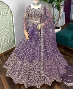Handwork Gorgeous Purple Lehenga Choli with Dupatt